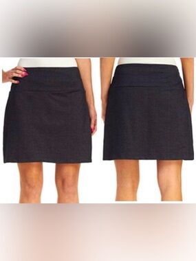 Women’s TeezHer Pull-on Tummy Control Slimming Stretch Denim Skort Size XL